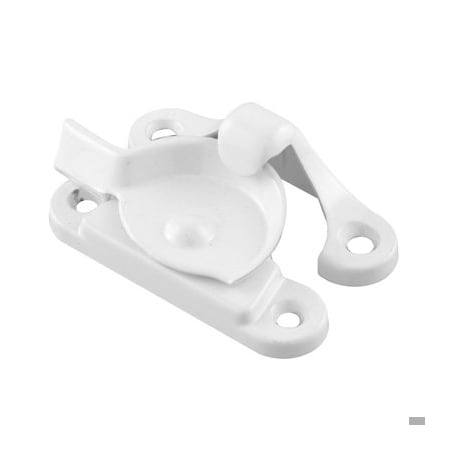 Prime-Line Diecast Cam Action Window Sash Lock with Alignment Lugs, Mounting Holes 1-3/4 In. on Center, White F 2620